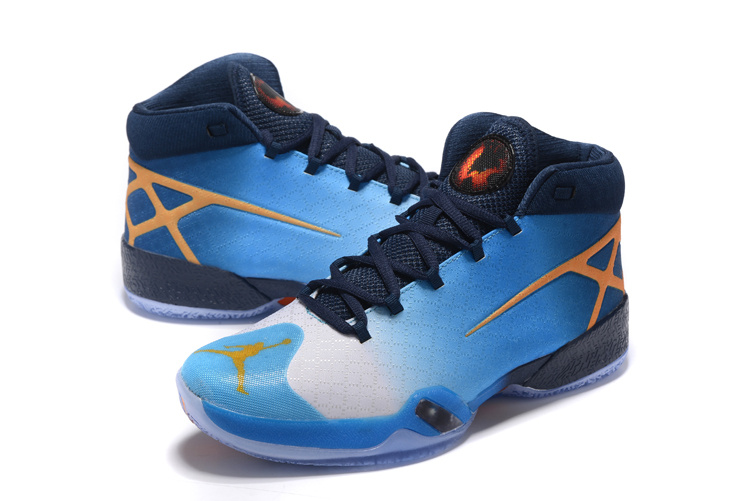 2016 Air Jordan 30 Blue Black Orange - Click Image to Close